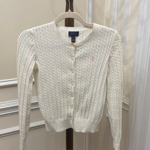 Polo by Ralph Lauren Women's Ivory Cable Knit Cardigan